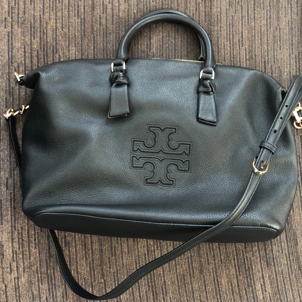 NWT! Tory Burch Harper slouchy satchel. Black.